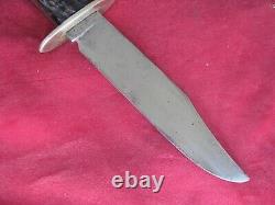 Landers Frary & Clark LF&C Universal Vintage Hunting Bowie Knife, Rough Black