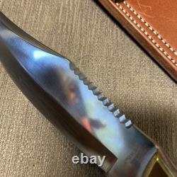 Large, Custom Handmade, FW Olivetto, Inox, Stag, Custom Sheath