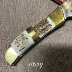 Large, Custom Handmade, FW Olivetto, Inox, Stag, Custom Sheath