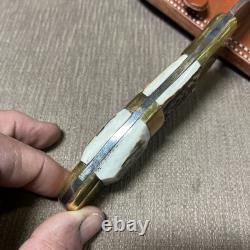 Large, Custom Handmade, FW Olivetto, Inox, Stag, Custom Sheath