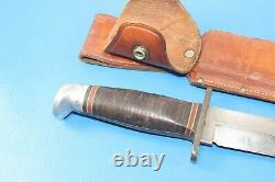Large Vintage Western L46-8 Bowie Knife Fighting Hunting + Correct Fine Sheath