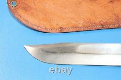 Large Vintage Western L46-8 Bowie Knife Fighting Hunting + Correct Fine Sheath