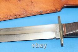 Large Vintage Western L46-8 Bowie Knife Fighting Hunting + Correct Fine Sheath