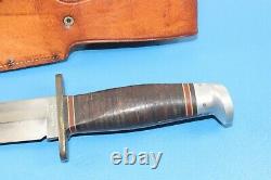 Large Vintage Western L46-8 Bowie Knife Fighting Hunting + Correct Fine Sheath