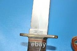 Large Vintage Western L46-8 Bowie Knife Fighting Hunting + Correct Fine Sheath