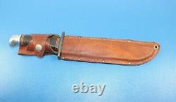 Large Vintage Western L46-8 Bowie Knife Fighting Hunting + Correct Fine Sheath