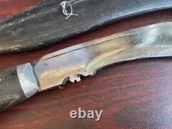 Large custom knives 8 blade knife and 10 blade lot of 2 with sheath