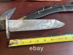 Large custom knives 8 blade knife and 10 blade lot of 2 with sheath