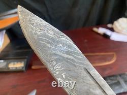 Large custom knives 8 blade knife and 10 blade lot of 2 with sheath