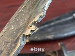 Large custom knives 8 blade knife and 10 blade lot of 2 with sheath