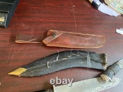 Large custom knives 8 blade knife and 10 blade lot of 2 with sheath