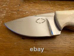 Larry Page Custom Fixed Blade Hunting Knife with Bone Handle and Sheath