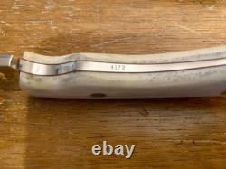 Larry Page Custom Fixed Blade Hunting Knife with Bone Handle and Sheath