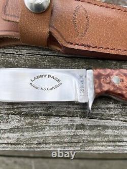 Larry Page Custom Hunting Knife Drop Point 1359/2600 with Sheath