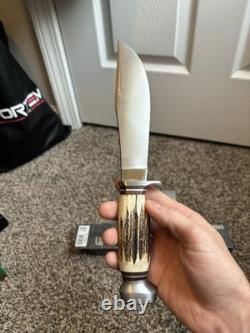 Linder 440 Master Hunter Fixed Blade Solingen Germany Stag Handle Box & Papers