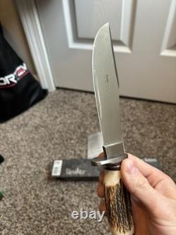 Linder 440 Master Hunter Fixed Blade Solingen Germany Stag Handle Box & Papers