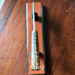 Lon Humphrey Custom Knives Forged Small Pin Kephart 1st Run Curly Maple 1095