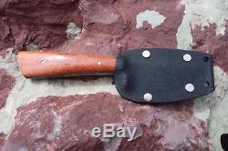 Lon Humphrey Muley Bone Handle Fixed Knife Hammered Drop Blade