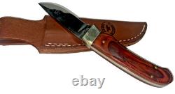 Lot Of 3 Vintage Utica Adirondack Series Knives 7 & 8 Fixed Blade & Trapper