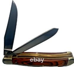 Lot Of 3 Vintage Utica Adirondack Series Knives 7 & 8 Fixed Blade & Trapper