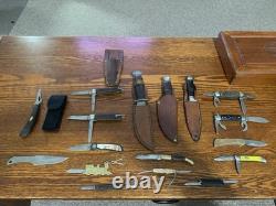 Lot assorted knives, sheaths PAL, Imperial Soling, Gerber Camillus, Ulster lot 18