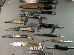Lot assorted knives, sheaths PAL, Imperial Soling, Gerber Camillus, Ulster lot 18