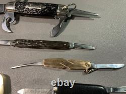 Lot assorted knives, sheaths PAL, Imperial Soling, Gerber Camillus, Ulster lot 18