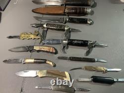 Lot assorted knives, sheaths PAL, Imperial Soling, Gerber Camillus, Ulster lot 18