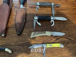 Lot assorted knives, sheaths PAL, Imperial Soling, Gerber Camillus, Ulster lot 18
