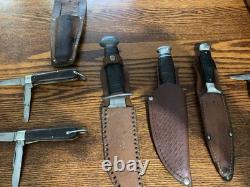 Lot assorted knives, sheaths PAL, Imperial Soling, Gerber Camillus, Ulster lot 18