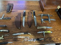 Lot assorted knives, sheaths PAL, Imperial Soling, Gerber Camillus, Ulster lot 18