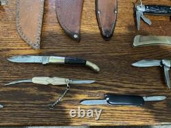 Lot assorted knives, sheaths PAL, Imperial Soling, Gerber Camillus, Ulster lot 18