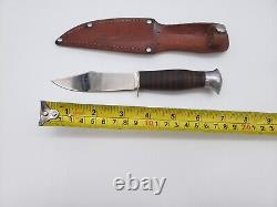 Lot of 3 Fixed Blade Hunting Knives withSheaths Prezioso, Caribou Creek, Compass