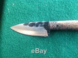M. L Knives Custom Small Hunting Knife With Sheath