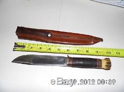 M. S. A. Co Marbles Fixed Blade Hunting Knife with Sheath Gladstone Michigan MI MSA