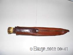 M. S. A. Co Marbles Fixed Blade Hunting Knife with Sheath Gladstone Michigan MI MSA