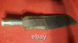 MARBLE KNIFE Vtg custom handled 5 IDEAL withsheath