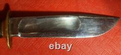 MARBLE KNIFE Vtg custom handled 5 IDEAL withsheath