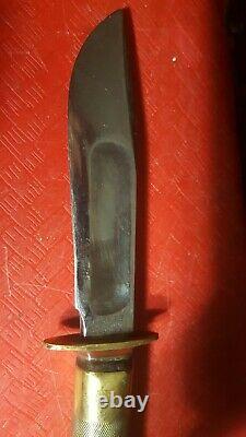 MARBLE KNIFE Vtg custom handled 5 IDEAL withsheath