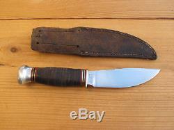 MARBLE'S WOODCRAFT BUSTER BROWN HEALTH SHOES HUNTING KNIFE MADE IN 1930s USA