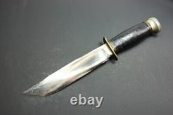 MARBLES Gladstone, Mich. USA 1940's IDEAL Hunting Knife withLeather Sheath