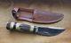 MARBLES WOODCRAFT Hunting Knife with Full Stag Gladstone Mich with Sheath