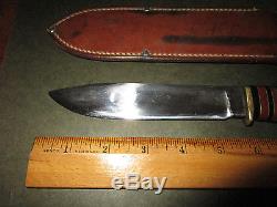 MSA Gladstone Marbles Stag pommel 6 hunting knife and Sheath