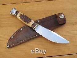 Marble's Woodcraft Hunting Knife Stag Vintage Patented 1916 Leather Sheath USA