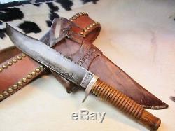 Marbles Bowie Hunting Knife, Marbles Display Knife, Sheath, Marbles Match Safe