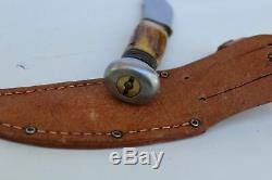 Marbles Early Woodcraft Hunting Knife, pat'd 1916 StagHorn Handle, Alum. Pommel
