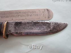 Marbles Gladstone Canoe Stag handle aluminum pommel 1919-1923 Hunting Knife