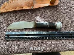 Marbles Gladstone Hunting Skinner Knife with Marbles Sheath Stacked Leather