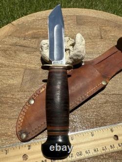 Marbles Ideal Hunting fighting Knife Gladstone Michigan USA Vintage w Sheath