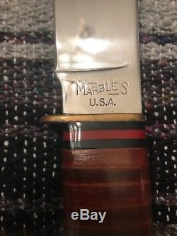 Marbles MSA 1992 Trailmaker Stag Pommel Bowie Hunting Knife WithSheath/Box NOS